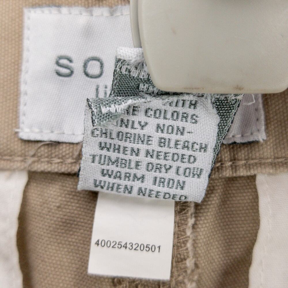 Sonoma Canas Cargo Shorts Men's 32x10 Relaxed Fit Bermuda Khaki Enzyme-Wash - Picture 8 of 11
